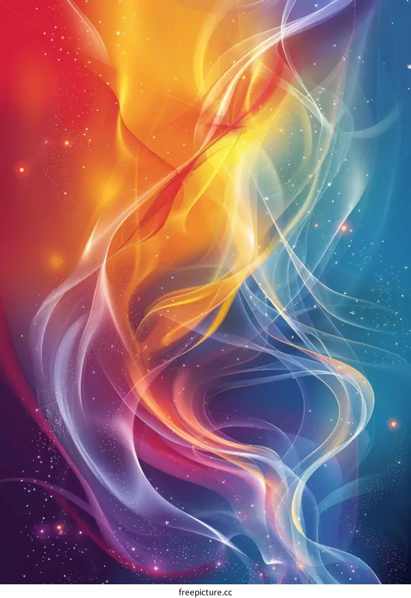 Multicolored Wavy Abstract Background