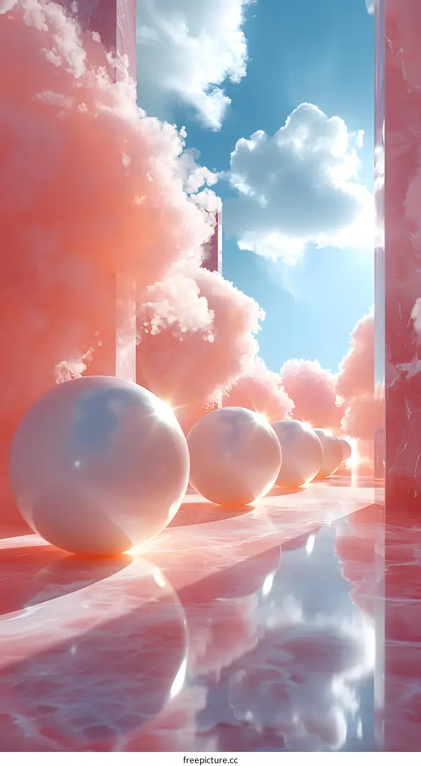 Pink Spheres in a Pink Geometric Space