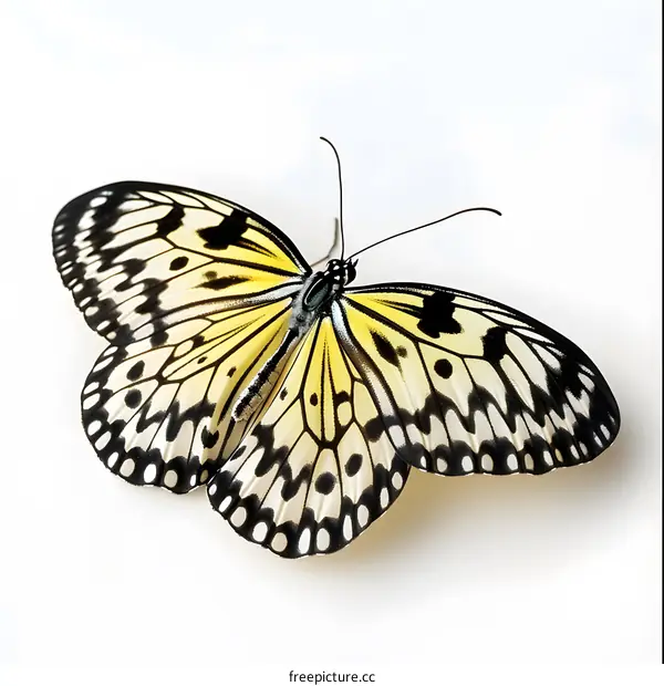A beautiful yellow and white butterfly