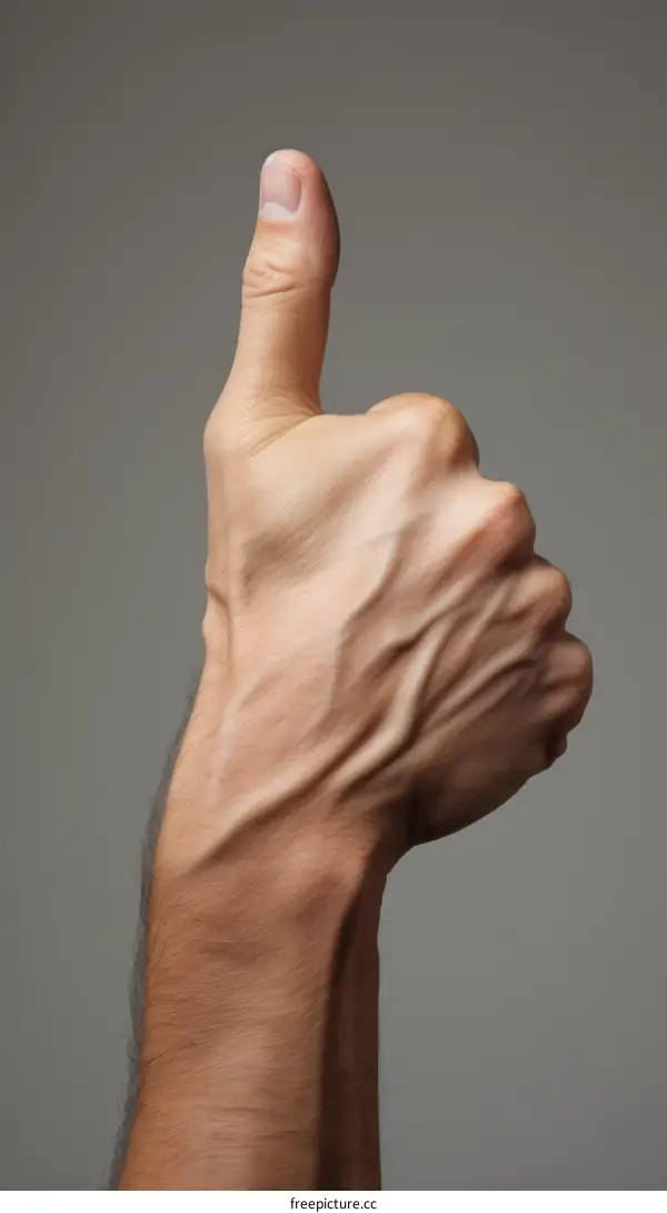 A hand giving a thumbs up
