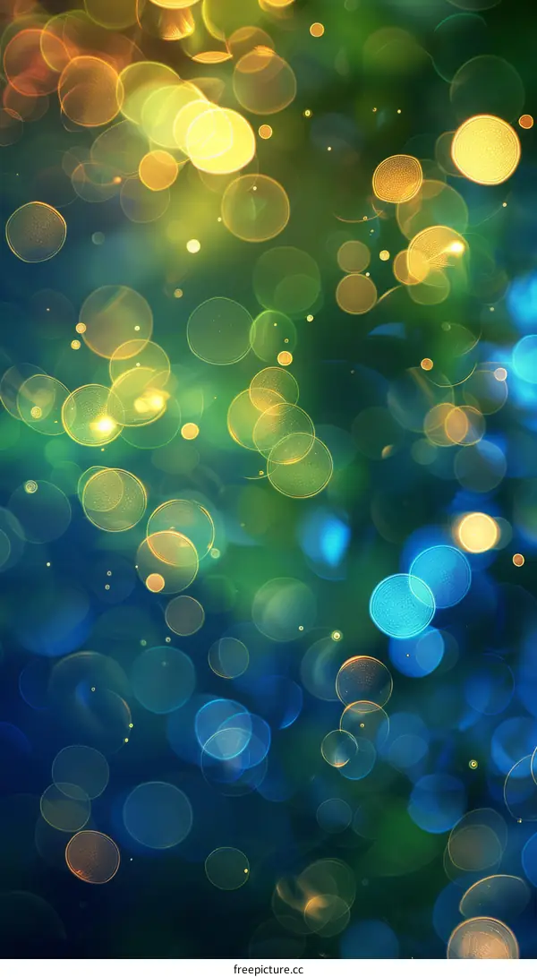 Colorful Blurred Bokeh Lights Abstract Background