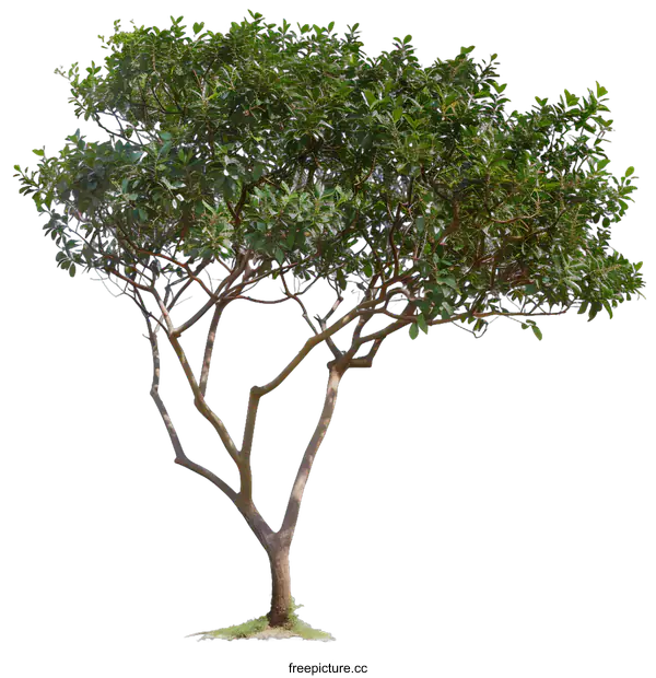 [Transparent Background PNG]Isolated Green Tree with White Background