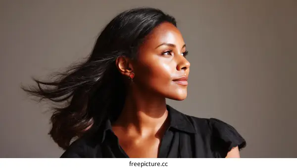 Confident Woman Portrait in Studio Setting