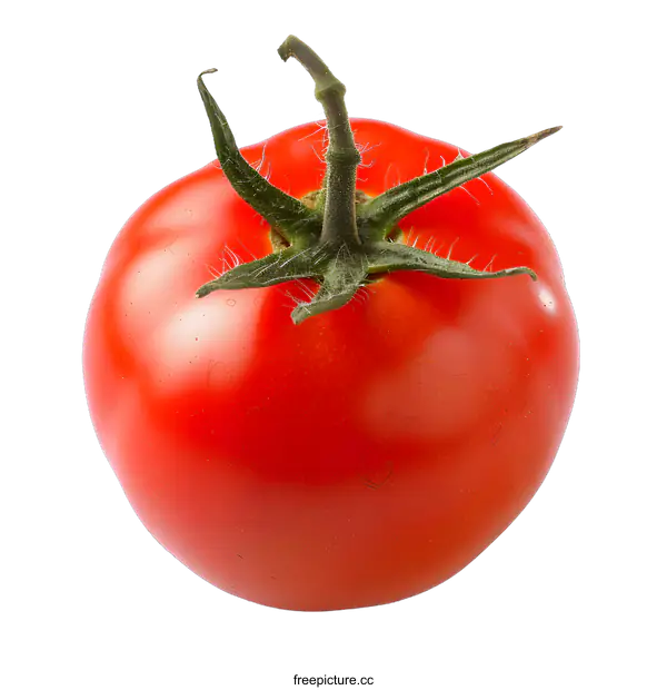 [Transparent Background PNG]Fresh Red Ripe Tomato Isolated On White Background
