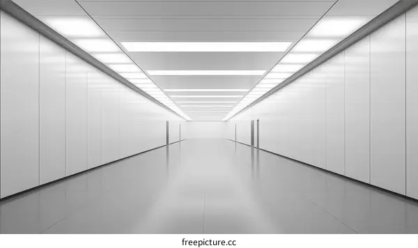 Modern Empty Corridor with Minimalist Design