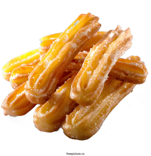 [Transparent Background PNG]Churros with sugar on a white background