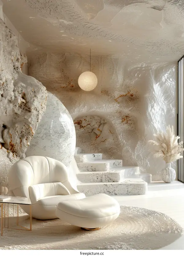 Modern Cave-Like Living Room Interior Design