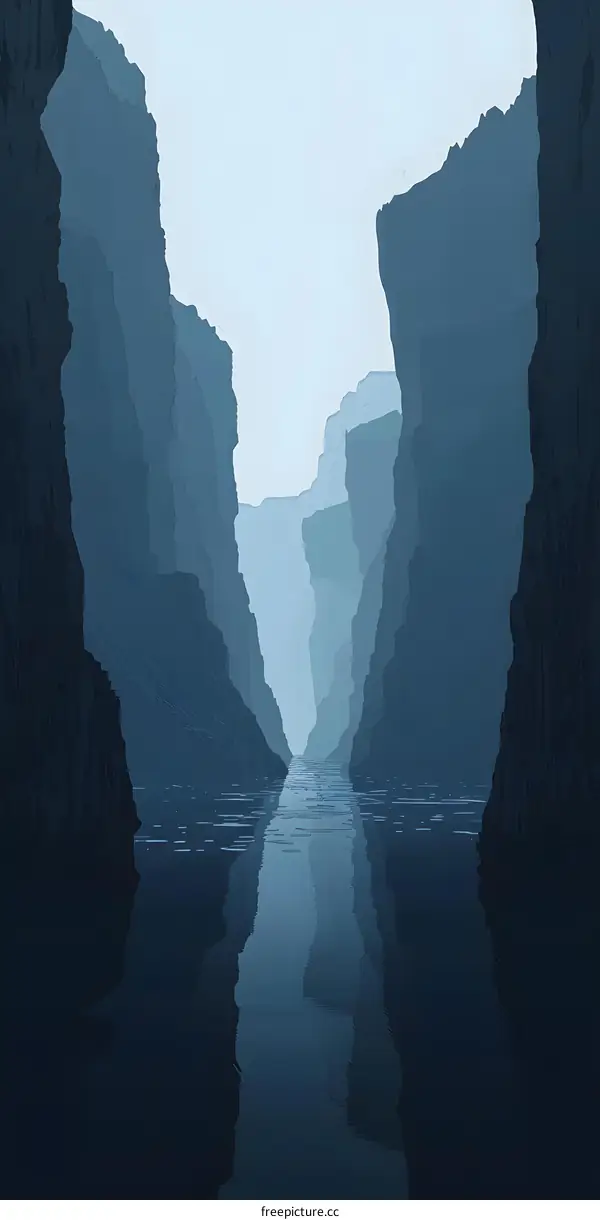 Abstract Canyon Mountain Landscape