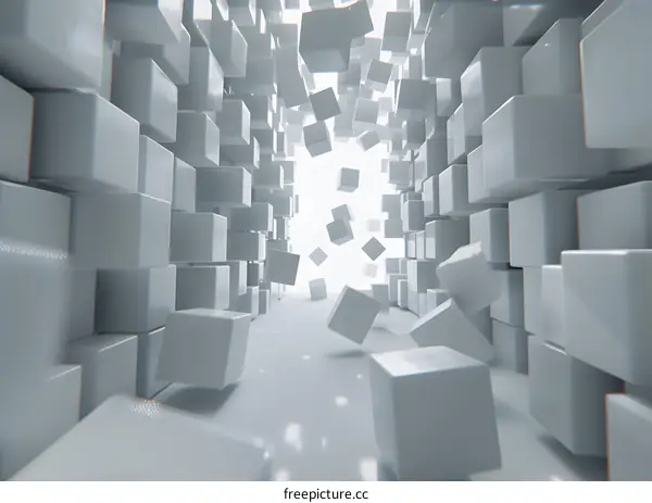 Abstract Background With White Cubes