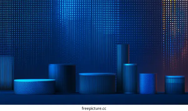 Abstract Blue Product Display Platform