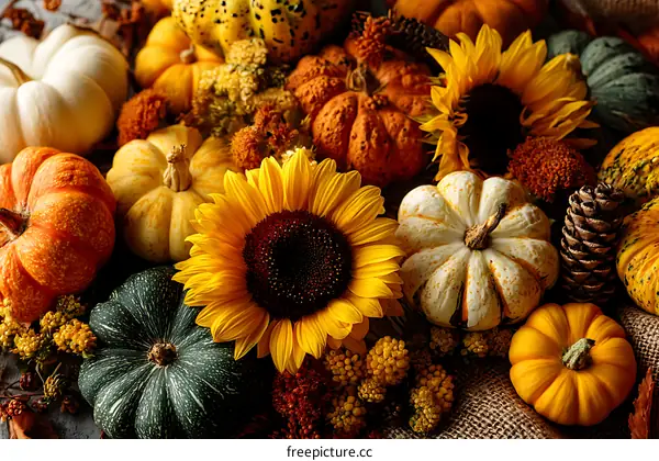 Autumn Harvest Thanksgiving Decorative Arrangement