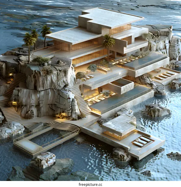 A Modern Villa on a Cliff