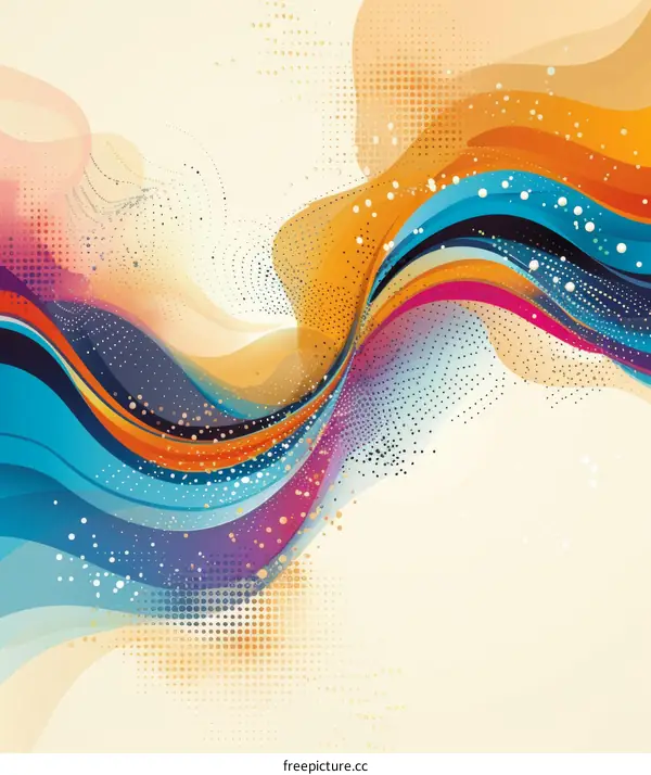 Captivating Waves and Dots: Geometric Abstract