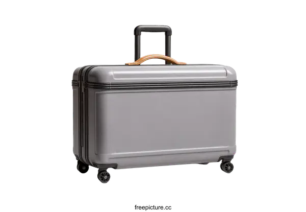 [Transparent Background PNG]Modern Gray Rolling Suitcase