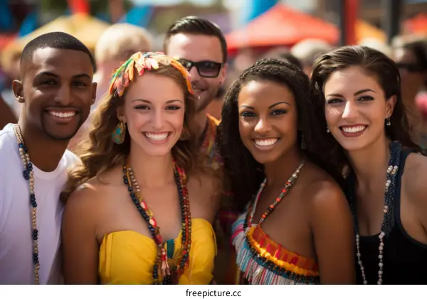 Portrait of a group of smiling people