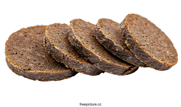 [Transparent Background PNG]Close up of Sliced Brown Bread