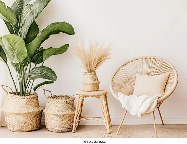 Minimalist Living Room Interior Design with Natural Elements