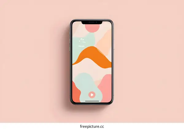 Abstract Phone Wallpaper with Colorful Shapes