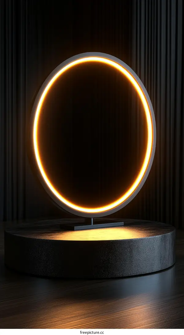 Abstract Neon Circle Display Stand
