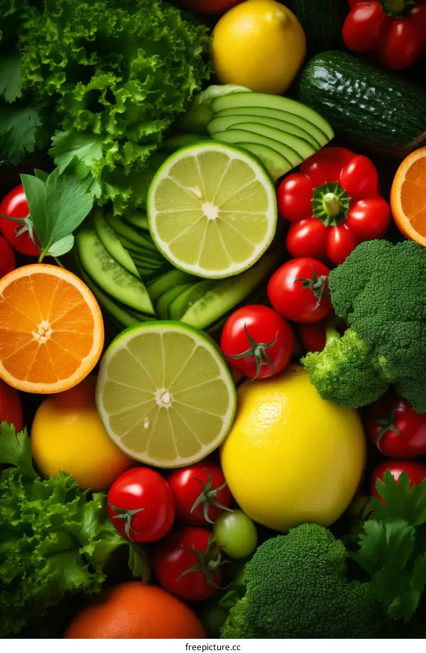 Fresh Fruit and Vegetable Assortment