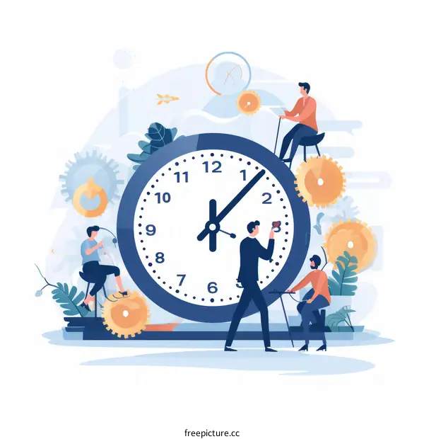 People working together to manage time