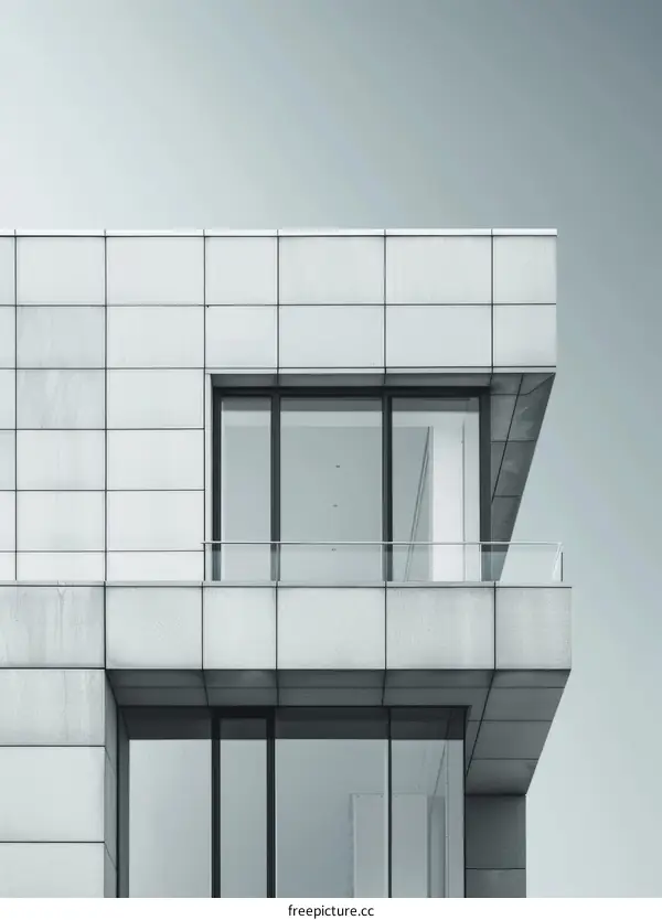 Balcony and Glass Windows of a Modern Office Building