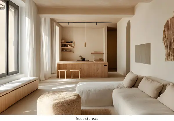 Modern Minimalist Interior Design with Neutral Colors and Natural Materials