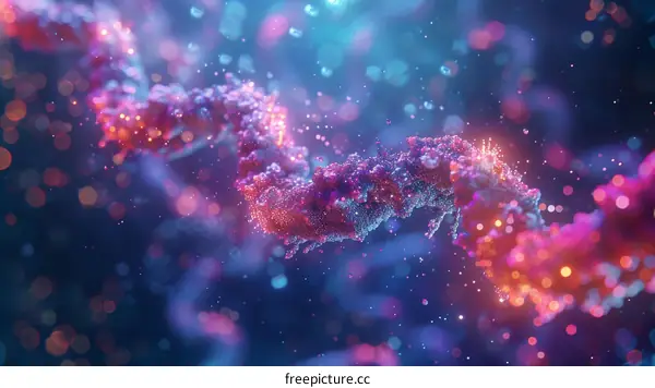 Artistic illustration of a DNA double helix