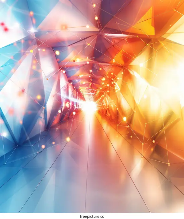 Abstract Futuristic Sci-Fi Tunnel