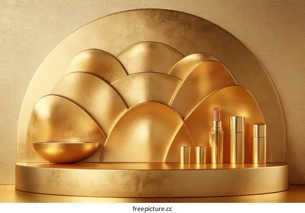 Luxury Gold Cosmetic Display