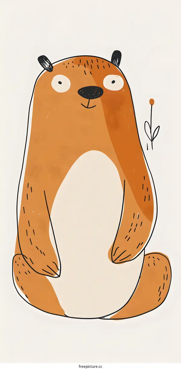 Cute Cartoon Bear Illustration for Kids