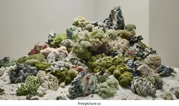 Close Up of a Mossy Rock Formation