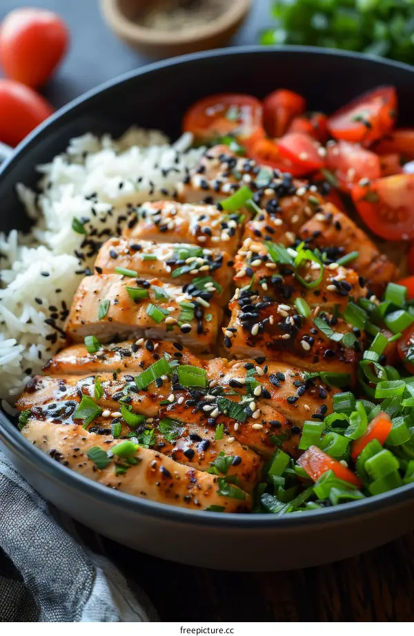 Chicken Teriyaki Bowl with Cilantro Lime Rice