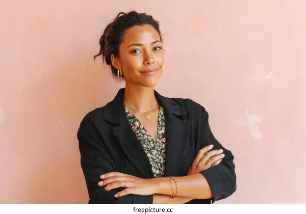 Confident Black Woman in Business Attire