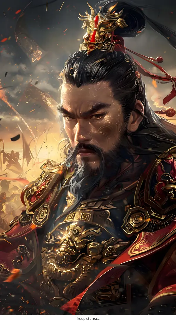 Mighty Chinese Warrior in Battle