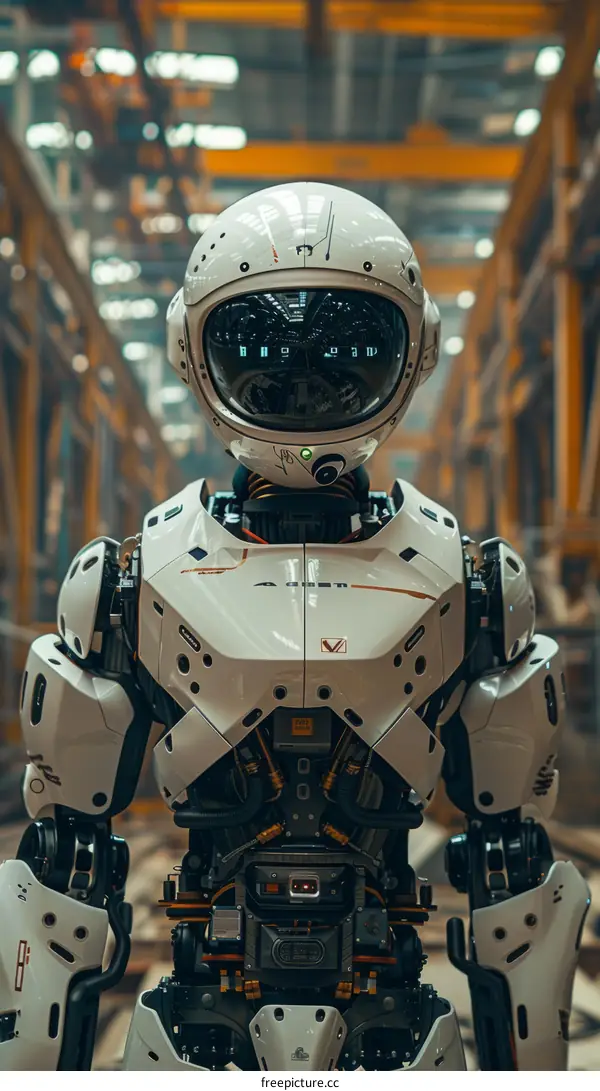 Robot Illustration in a Factory