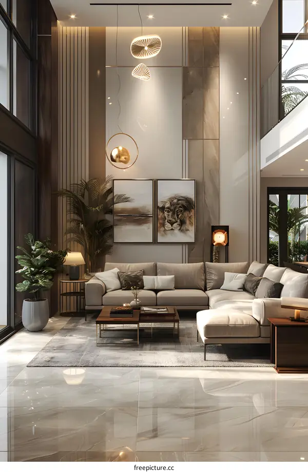 Modern minimalist style living room