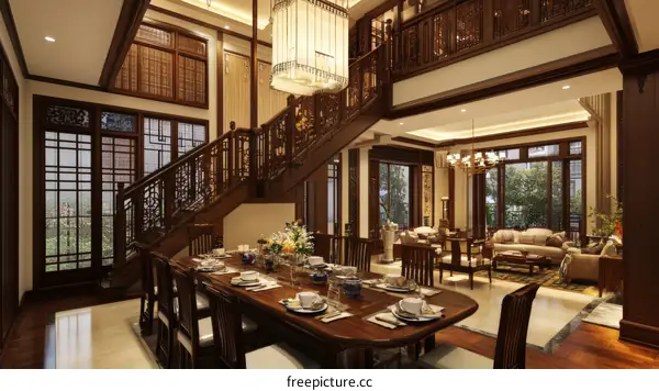 Elegant Chinese-Style House Interior Design