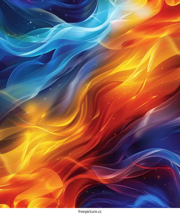 Abstract Colorful Flowing Abstract Background