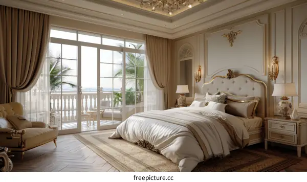 Luxury Bedroom Interior Design with Ocean View