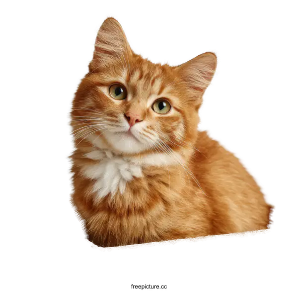 [Transparent Background PNG]Cute Ginger Kitten in a Cardboard Box