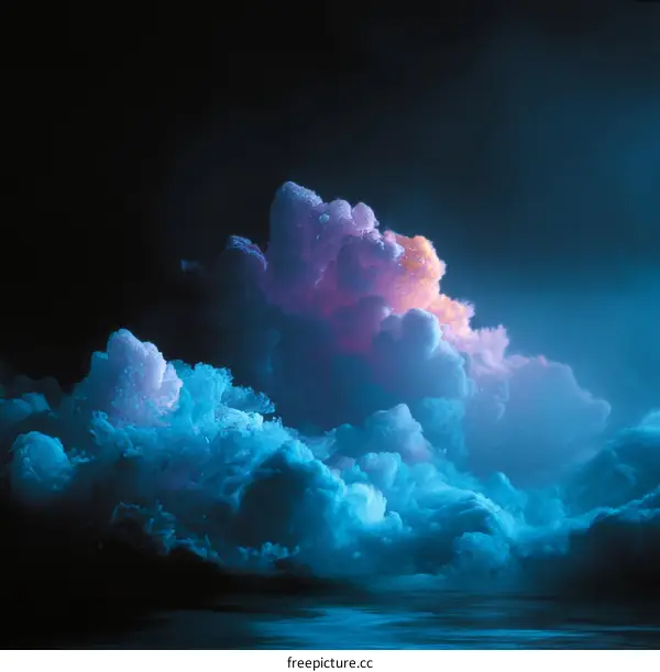 Night Sky Cloudscape with Vibrant Colors