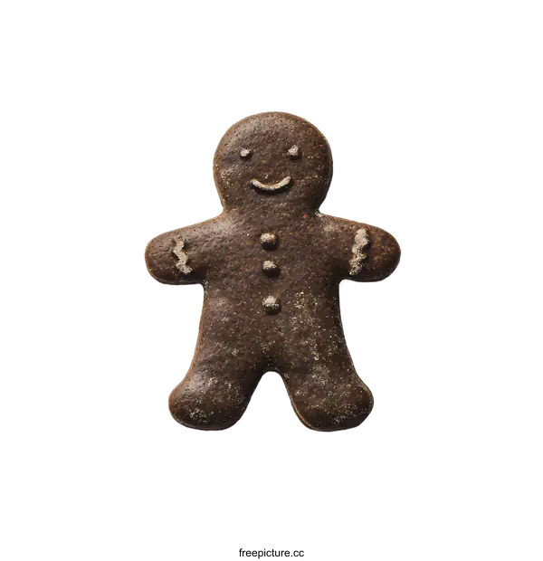 [Transparent Background PNG]Gingerbread Man Cookie on transparent background