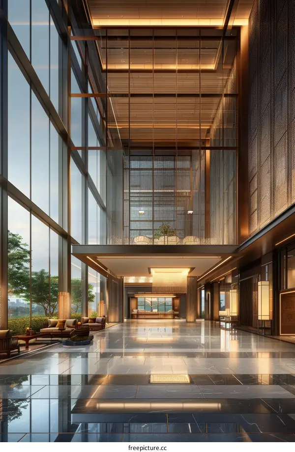 Modern Elegant Lobby Interior Design