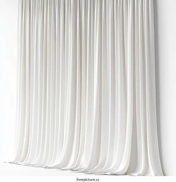 Elegant White Curtains Display
