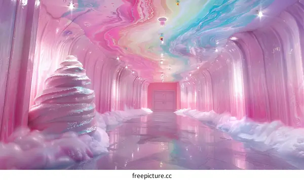 Abstract Pastel Surrealism: Pink & Blue