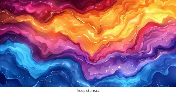 Colorful Abstract Liquid Flowing Streams