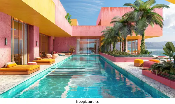 A stunning rooftop infinity pool with a view of the ocean