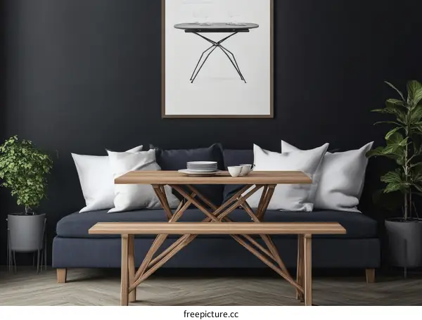 Modern Dining Room Interior Design Illustration