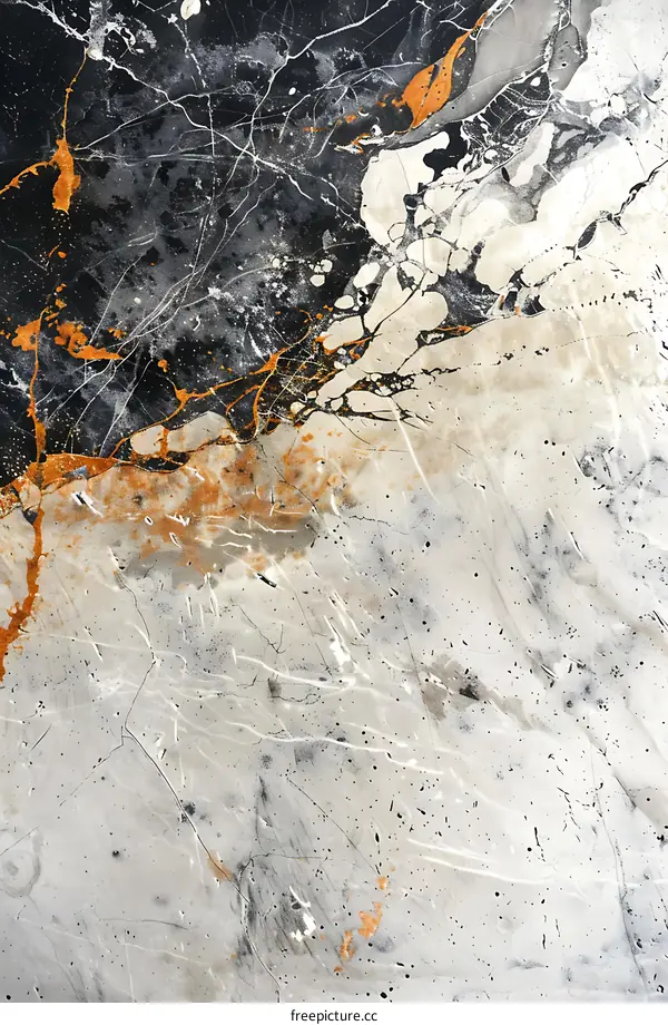 Abstract Black And White Marble Texture